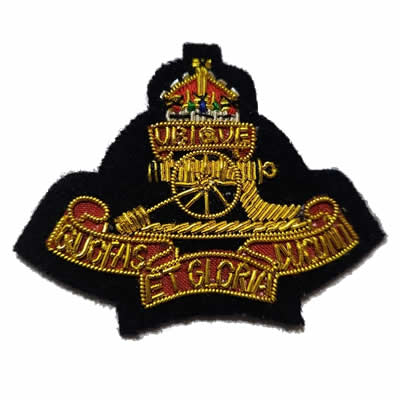 Royal Artillery Cloth Cap Badge