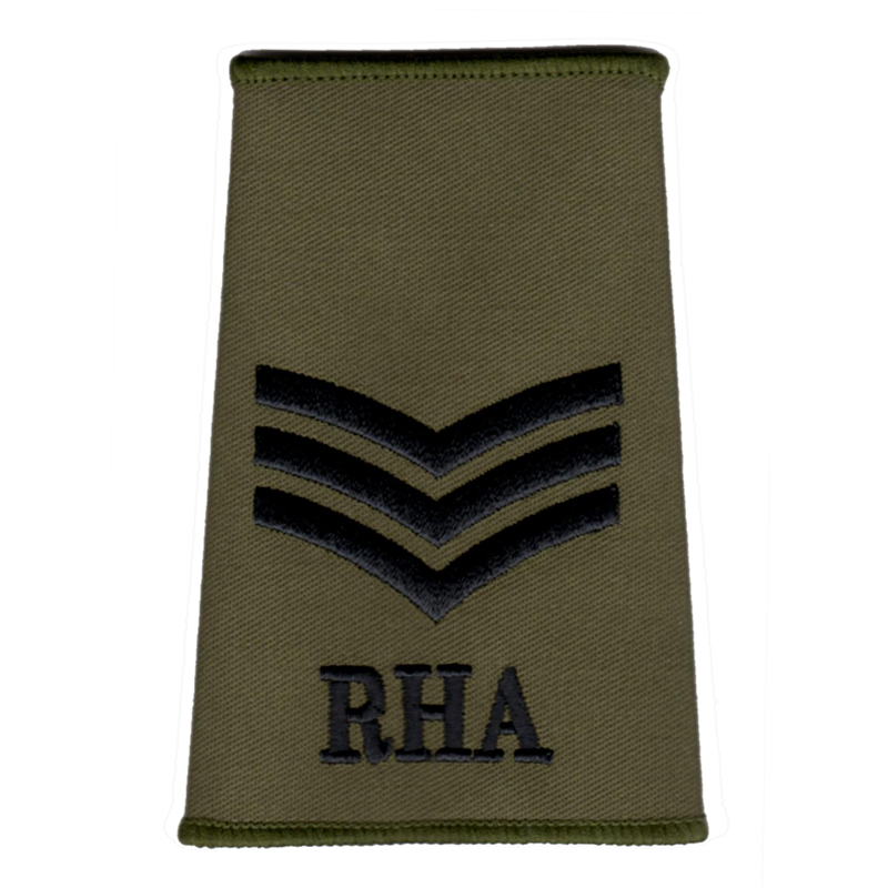RHA Olive Rank Slide Sgt